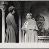 Alec McCowen [right] and unidentified in the stage production Hadrian VII