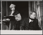 Marie Paxton and Alec McCowen [left] in the stage production Hadrian VII