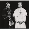 Alec McCowen [right] and unidentified in the stage production Hadrian VII