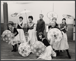 Tommy Steele and company in rehearsal for the stage production Half a Sixpence