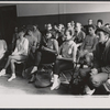 The company in rehearsal for the stage production Half a Sixpence
