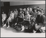 The company in rehearsal for the stage production Half a Sixpence
