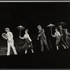 Tommy Steele, Polly James, Grover Dale, unidentified actress, and Will MacKenzie in the stage production Half a Sixpence