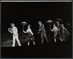 Tommy Steele, Polly James, Grover Dale, unidentified actress, and Will MacKenzie in the stage production Half a Sixpence