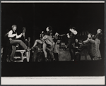 Tommy Steele (far left) and company in the stage production Half a Sixpence