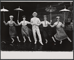 Dick Kallman and dancers  in the stage production Half a Sixpence