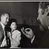 Anthony Quayle, Eileen Herlie, and Peter Ustinov in rehearsal for the stage production Halfway Up the Tree