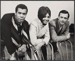 Robert Hooks, Leslie Uggams, and Allen Case in rehearsal for the stage production Hallelujah, Baby!