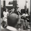 Leslie Uggams, Robert Hooks, and unidentified man in rehearsal for the stage production Hallelujah, Baby!