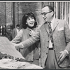 Betty Comden and Burt Shevelove in rehearsal for the stage production Hallelujah, Baby!