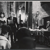 Betty Comden, Adolph Green, director Burt Shevelove (second from right), and others in rehearsal for the stage production Hallelujah, Baby!