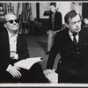 Unidentified man and Jule Styne in rehearsal for the stage production Hallelujah, Baby!