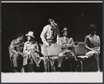 Robert Hooks, Leslie Uggams, Allen Case, Garrett Morris, and unidentified actress in the stage production Hallelujah, Baby!