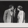 Robert Hooks and unidentified actor in the stage production Hallelujah, Baby!