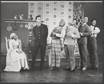 Leslie Uggams, Robert Hooks, Garrett Morris, Alan Weeks, unidentified actor, and Winston DeWitt Hemsley in the stage production Hallelujah, Baby!