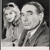 Jennifer West and Gary Merrill in rehearsal for the stage production The Hemingway Hero