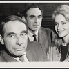 Gary Merrill, Norman Rose and Jennifer West in rehearsal for the stage production The Hemingway Hero