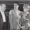 Paul Reed, Craig Stevens, and Janis Paige in rehearsal for the stage production Here's Love