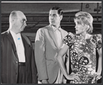 Paul Reed, Craig Stevens, and Janis Paige in rehearsal for the stage production Here's Love