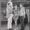 Craig Stevens, Valerie Lee, Janis Paige, and composer Meredith Willson in rehearsal for the stage production Here's Love