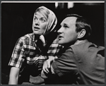 Janis Paige and unidentified in rehearsal in the stage production Here's Love