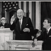 Cliff Hall (left) and unidentified actors in the touring stage production Here's Love