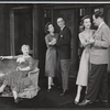 Isobel Elsom, Geraldine Fitzgerald, Basil Rathbone, Dolores Dorn-Heft, and Walter Brooke in the stage production Hide and Seek