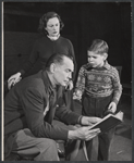 Franchot Tone, Geraldine Fitzgerald, and Peter Lazer in the stage production Hide and Seek