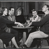 Margaret Hall, Lawrence Keith, Louise Troy, Beatrice Lillie, and Edward Woodward in rehearsal for the stage production High Spirits