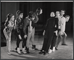 Ronnie Walken (far right) and dancers in rehearsal for the stage production High Spirits