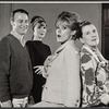 Edward Woodward, Louise Troy, Tammy Grimes, and Beatrice Lillie in rehearsal for the stage production High Spirits