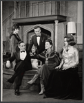 Clockwise from upper left: Louise Troy, Edward Woodward, Margaret Hall, Beatrice Lillie, and Lawrence Keith in the stage production High Spirits