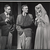 Lawrence Keith, Edward Woodward, and Tammy Grimes in the stage production High Spirits