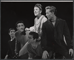 Beatrice Lillie, Ronnie Walken (far right), and company in the stage production High Spirits