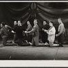 Beatrice Lillie, Ronnie Walken (far right), and company in the stage production High Spirits