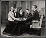 Margaret Hall, Lawrence Keith, Louise Troy, Beatrice Lillie and Edward Woodward in the stage production High Spirits