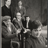 Back to front: Terence Rigby, Michael Craig, Paul Rogers, John Normington, Michael Craig, Ian Holm, and Vivien Merchant in the stage production The Homecoming