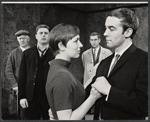 Paul Rogers, Terence Rigby, Lynn Farleigh, Michael Craig, and Michael Jayston in the stage production The Homecoming