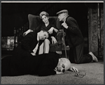 Front to back: Denis Holmes, Danny Sewell, Patricia Roe, and William Roerick in the stage production The Homecoming