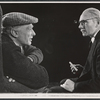 William Roerick and Denis Holmes in the stage production The Homecoming