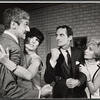 Roddy Maude-Roxby, Valerie French, Francis Matthews, and Ann Bell in the stage production Help Stamp Out Marriage!