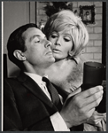 Francis Matthews and Ann Bell in the stage production Help Stamp Out Marriage!