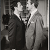 Francis Matthews and Roddy Maude-Roxby in the stage production Help Stamp Out Marriage!