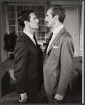 Francis Matthews and Roddy Maude-Roxby in the stage production Help Stamp Out Marriage!