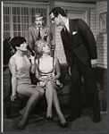 Valerie French, Roddy Maude-Roxby, Ann Bell, and Francis Matthews in the stage production Help Stamp Out Marriage!