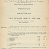 Specifications for power stations. Equipments, apparatus, plans, etc.