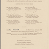 Program for memorial services in commemoration of the life and work of Mary Mildred Sullivan (Mrs. Algernon Sydney Sullivan)