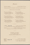 Program for memorial services in commemoration of the life and work of Mary Mildred Sullivan (Mrs. Algernon Sydney Sullivan)