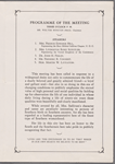 Program for meeeting held in memory of Mary Mildred Sullivan (Mrs. Algernon Sydney Sullivan)