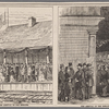 Scene at the Worcester depot on the arrival of the remains.  The arrival of the remains at the Beach Street Depot, Boston